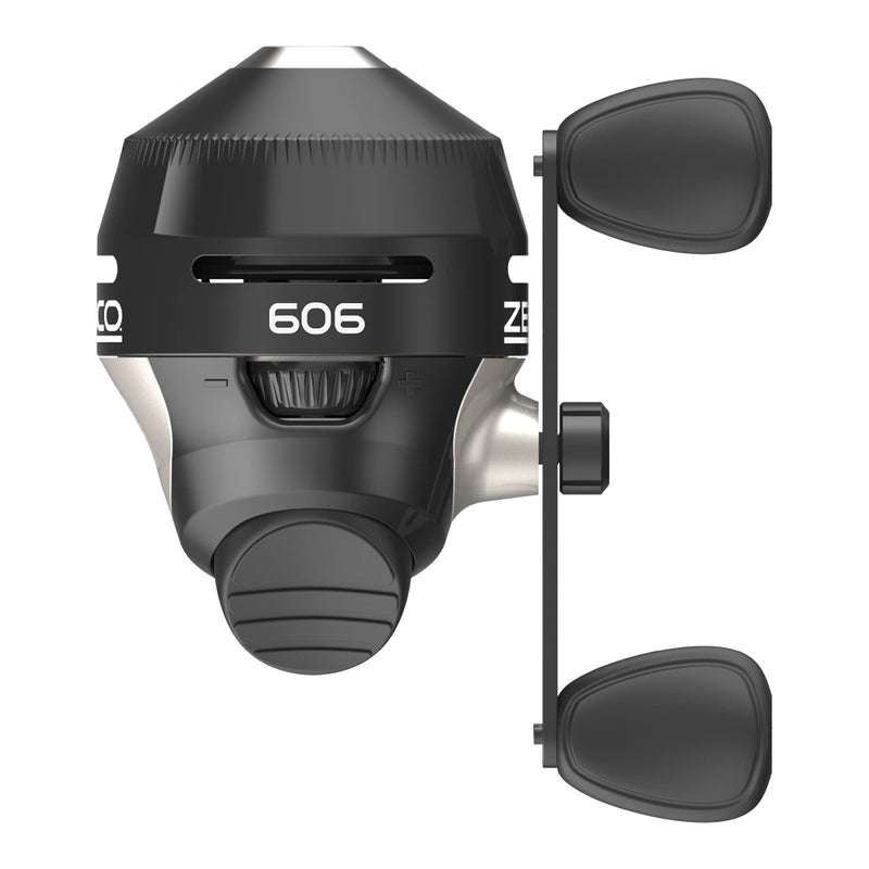 Zebco 606 Spincast Fishing Reel, Size 60 Reel, Right-Hand Retrieve, Pre-Spooled with 20-Pound Zebco Fishing Line, QuickSet Anti-Reverse and Dial-Adjustable Drag, Black, Clam Packaging - Image 1